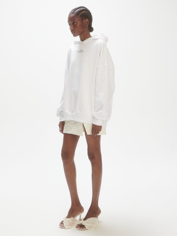 Oversized logo hoodie | white