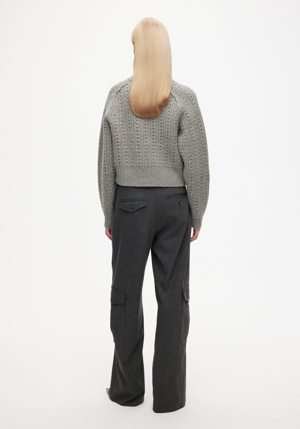 Knitted Cable Patchwork Jumper
