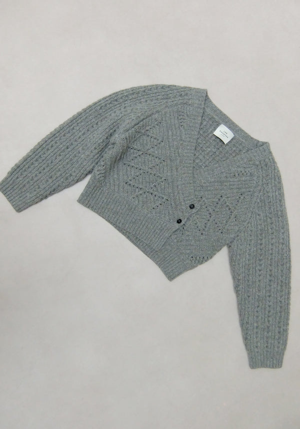 Knitted Cable Patchwork Cardigan