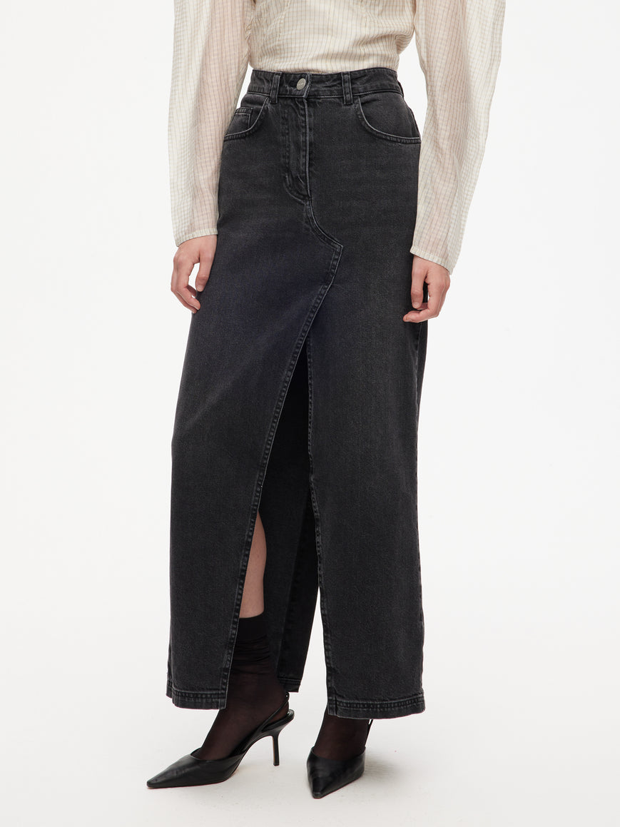 Long Denim Skirt