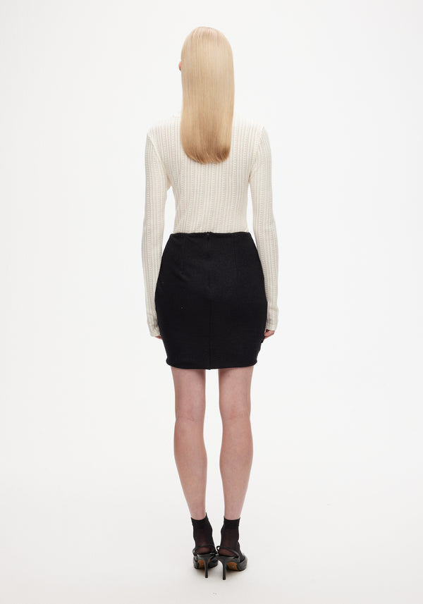 Skirt with Twisted Hem