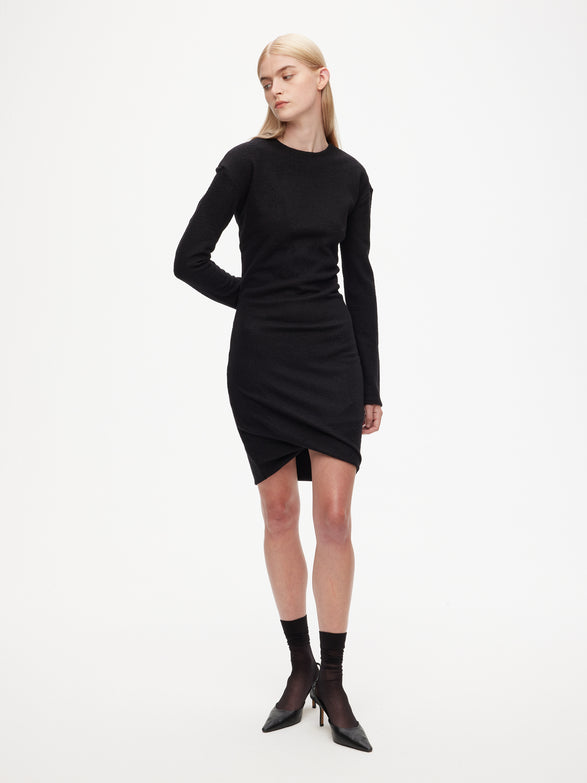 Dress with Twisted Hem