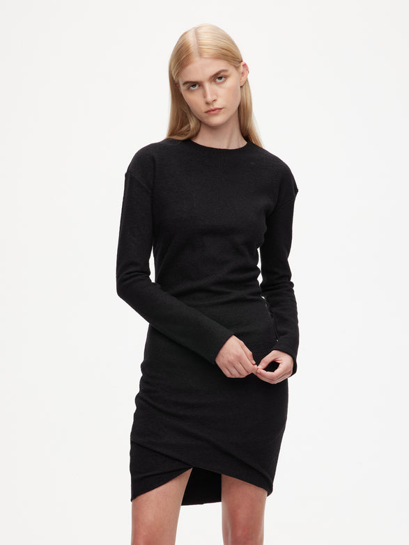 Dress with Twisted Hem