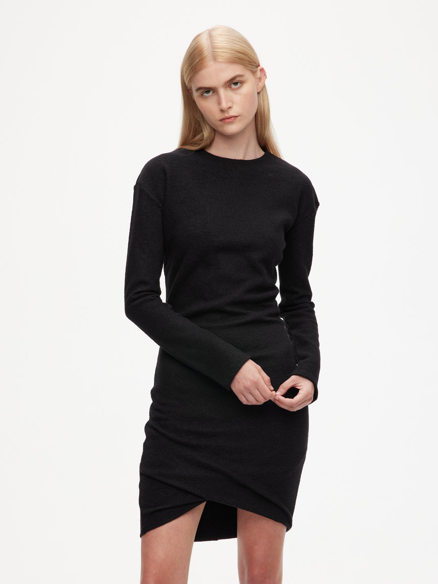 Dress with Twisted Hem