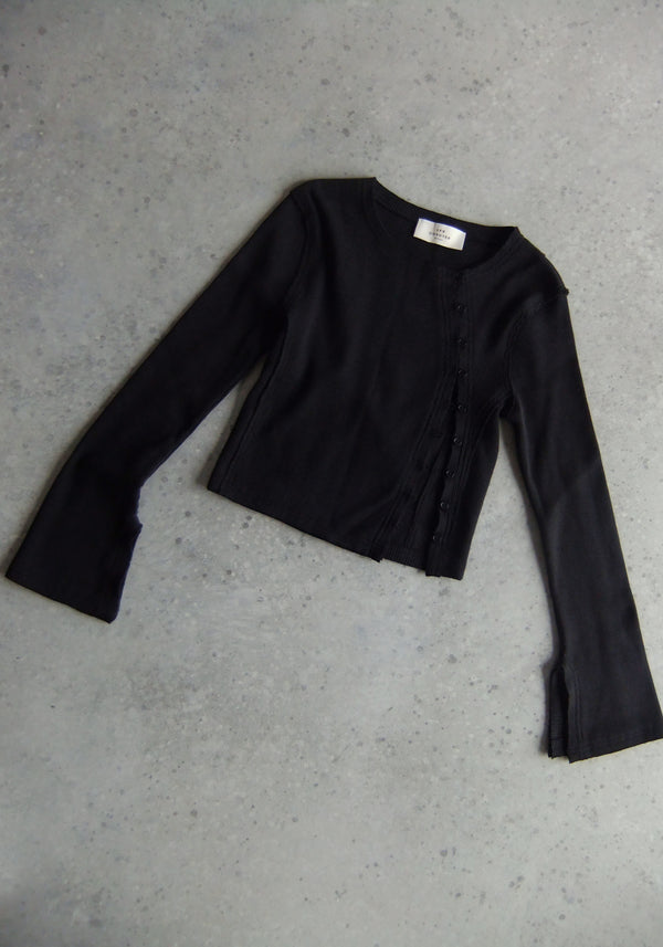 Rib Top with Button Closure