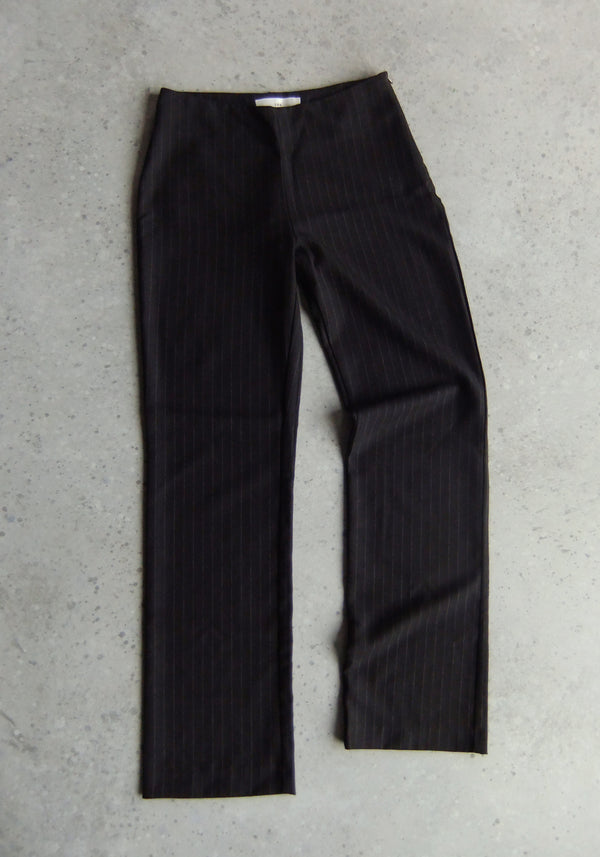 Mid Waist Straight Leg Trousers