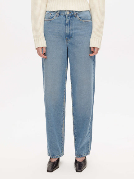 Carrot Leg Blanket Stitch Denim