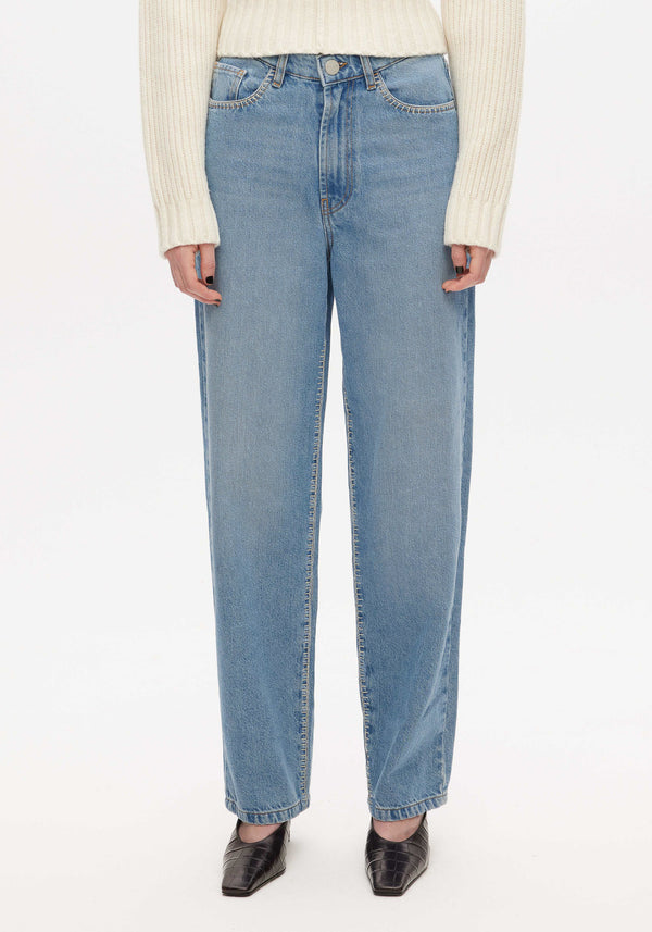 Carrot Leg Blanket Stitch Denim