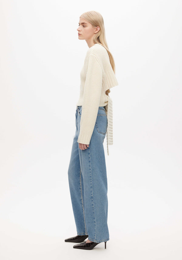 Carrot Leg Blanket Stitch Denim