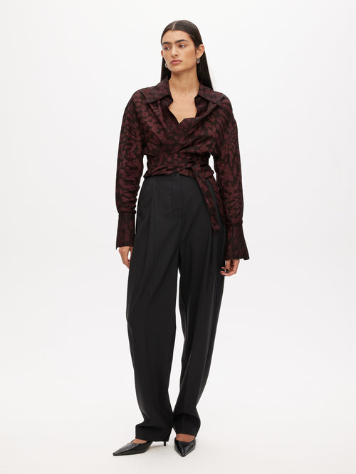 High Waist Tailored Trousers