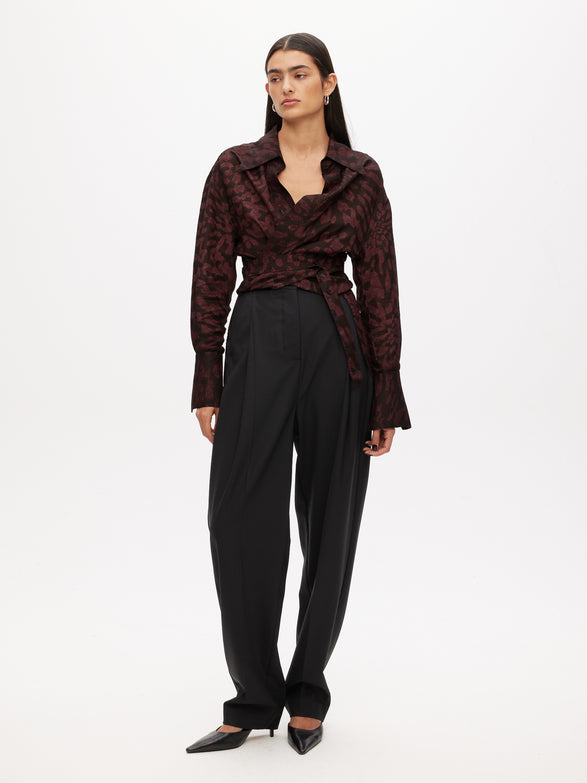 High Waist Tailored Trousers