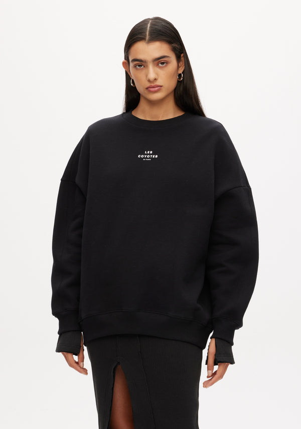 Oversized logo sweatshirt | noir