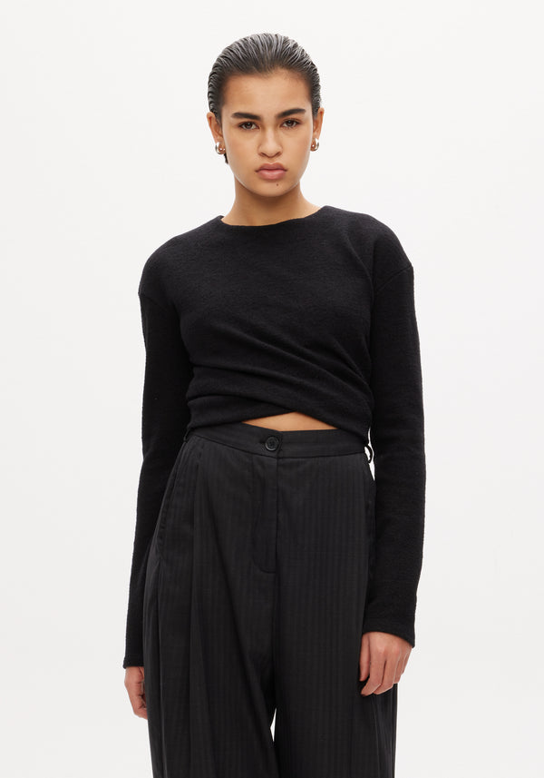 Long Sleeve Twisted Top