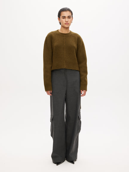 Knitted Loose Rib Jumper