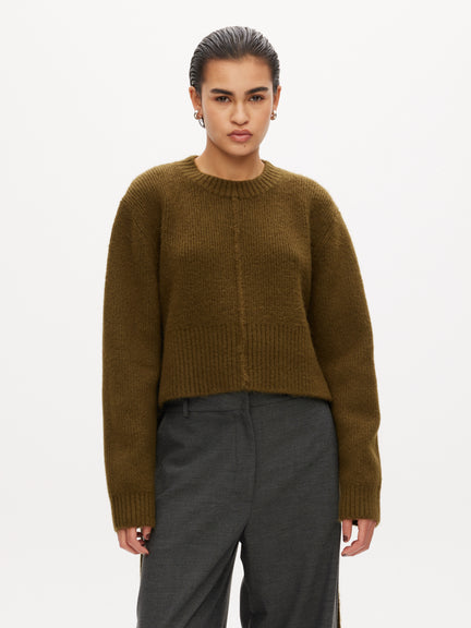 Knitted Loose Rib Jumper
