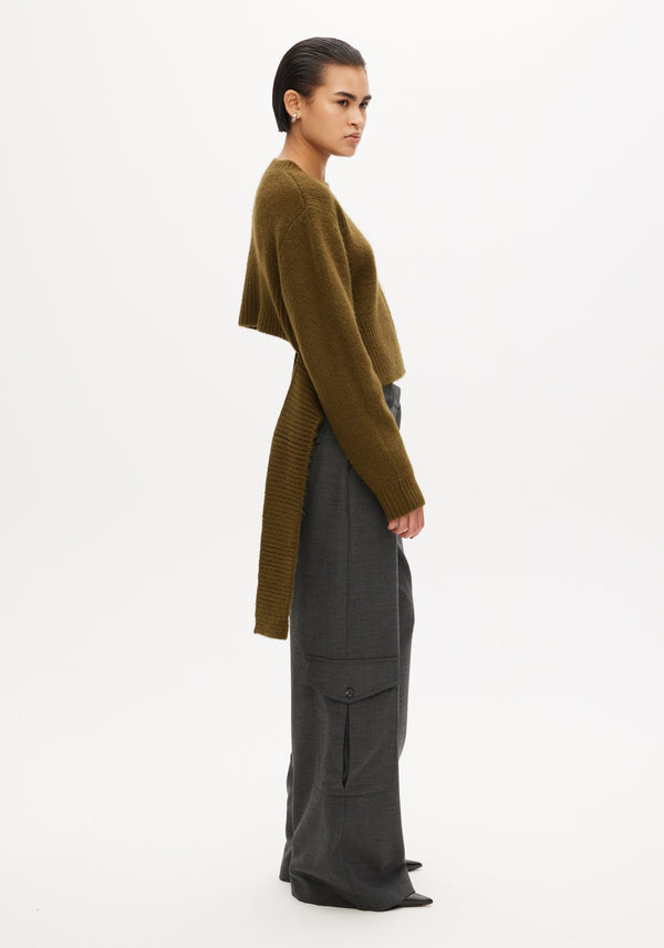 Knitted Loose Rib Jumper