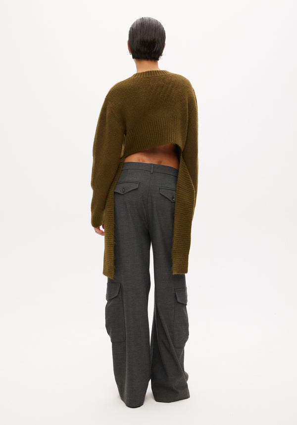 Knitted Loose Rib Jumper