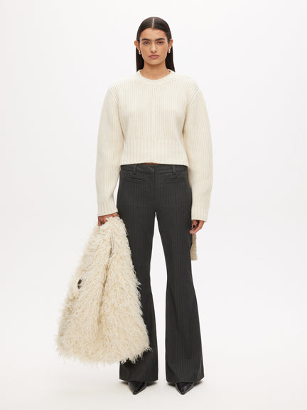 Knitted Loose Rib Jumper