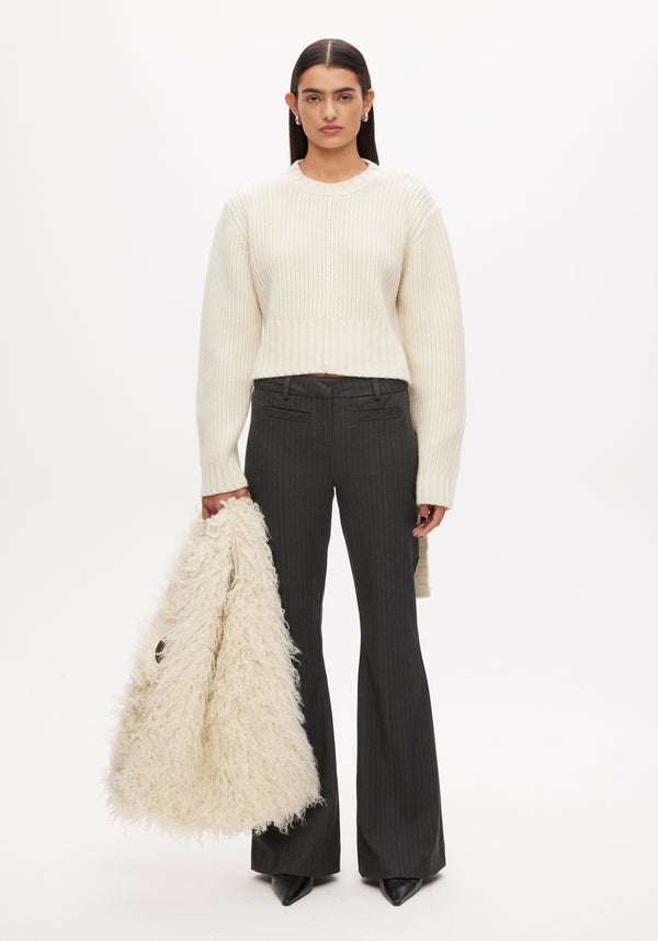 Knitted Loose Rib Jumper