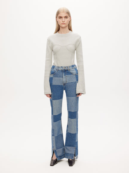 Flare Patchwork Denim