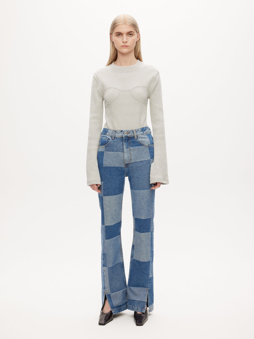 Flare Patchwork Denim