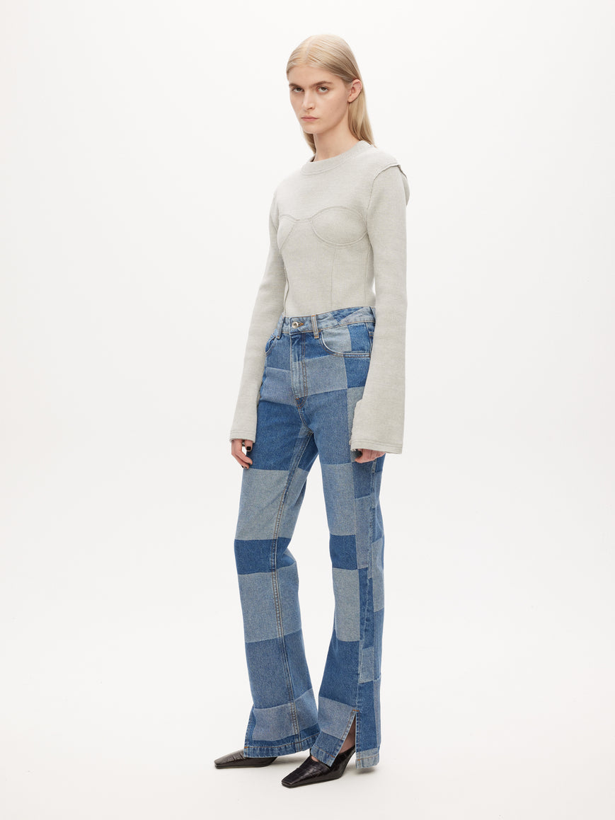 Flare Patchwork Denim