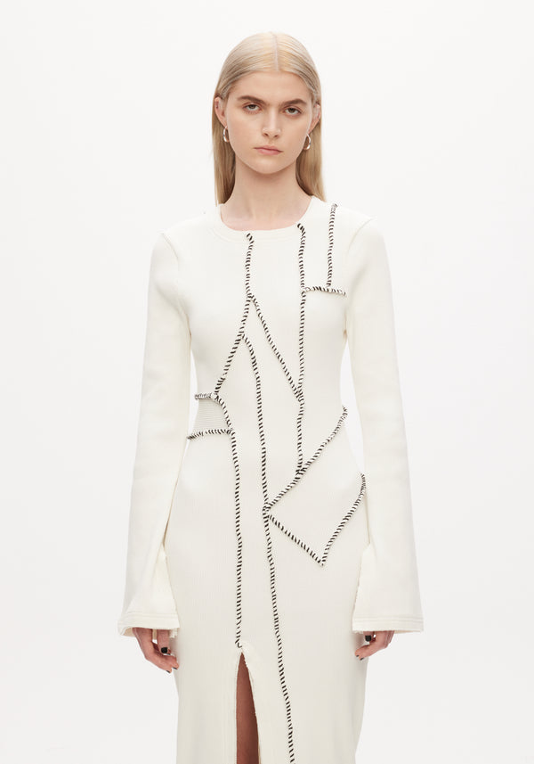 Rib Patchwork Dress