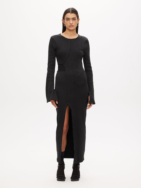 Rib Patchwork Dress