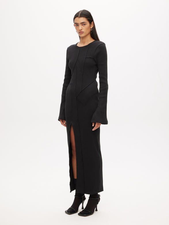 Rib Patchwork Dress