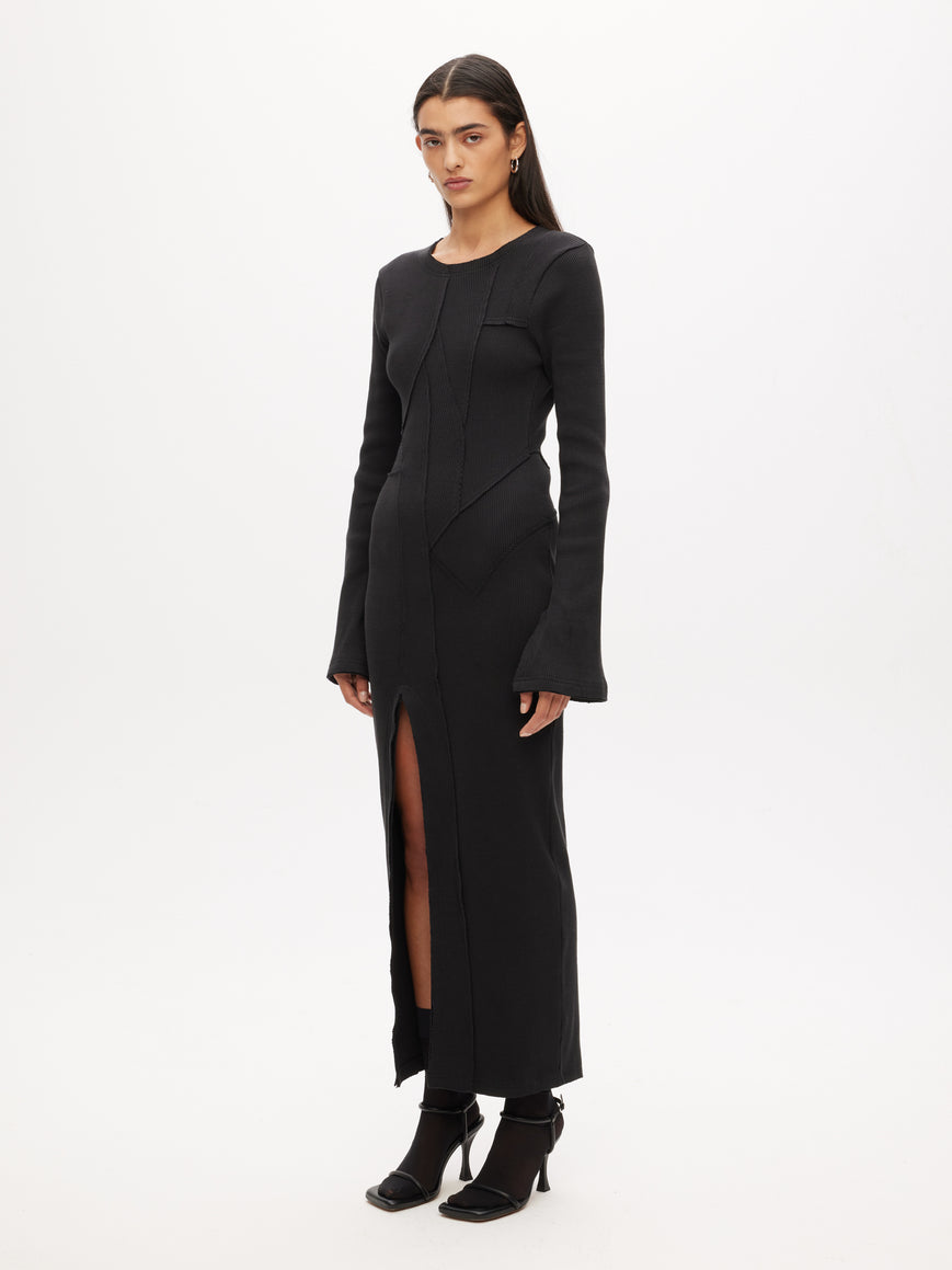 Rib Patchwork Dress