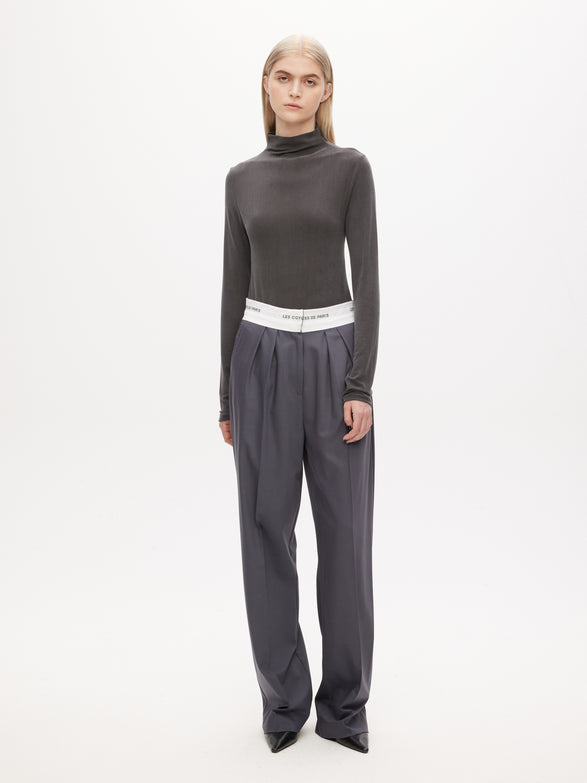 Rib Mock Neck Top