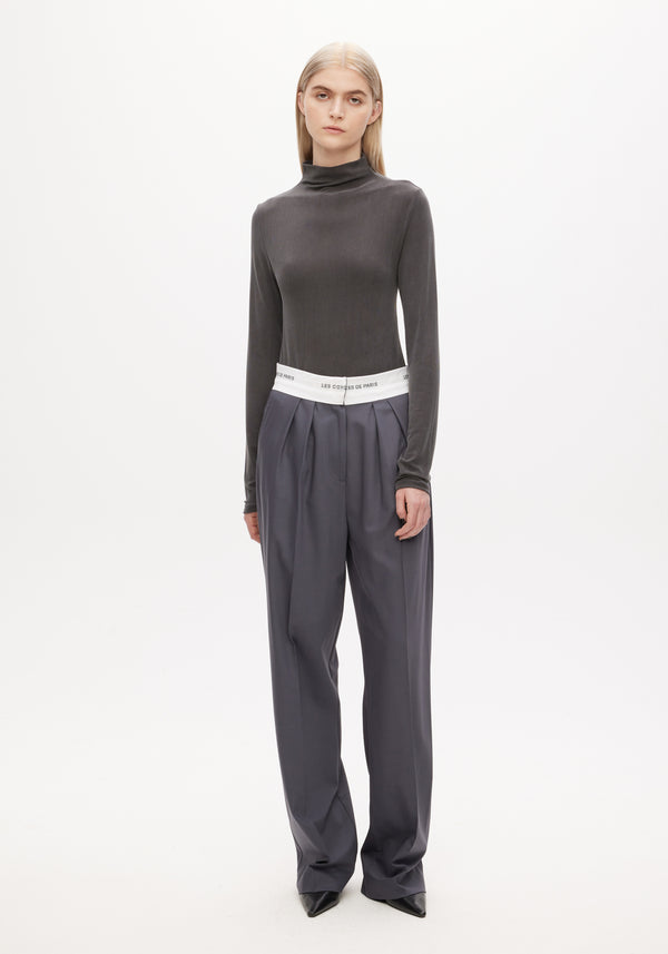 Rib Mock Neck Top