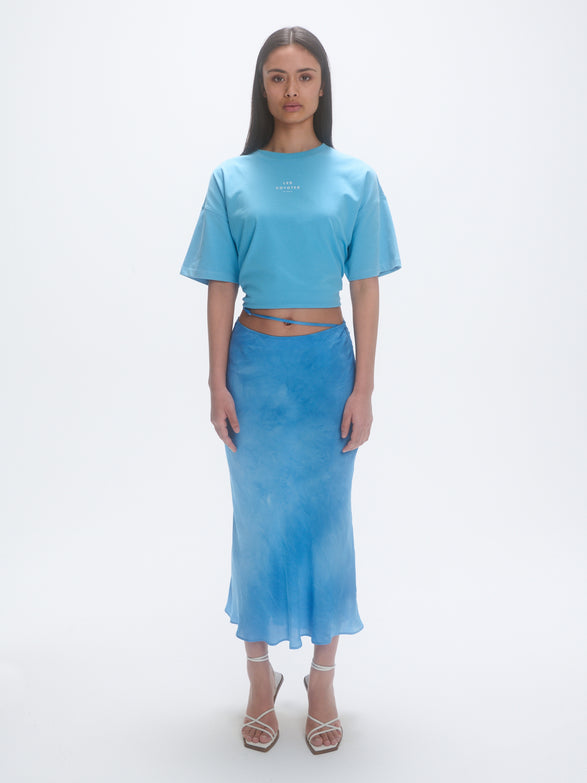 Fluid skirt | maya blue tie dye