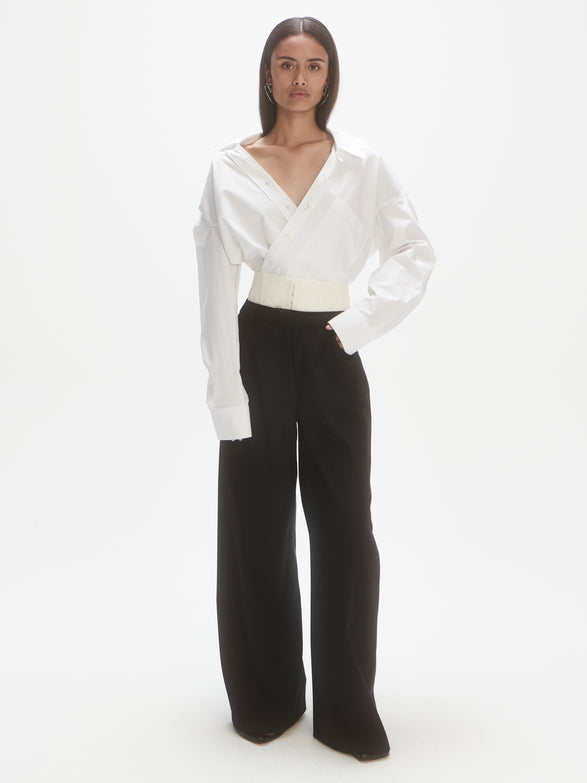 Relaxed corset trousers | noir