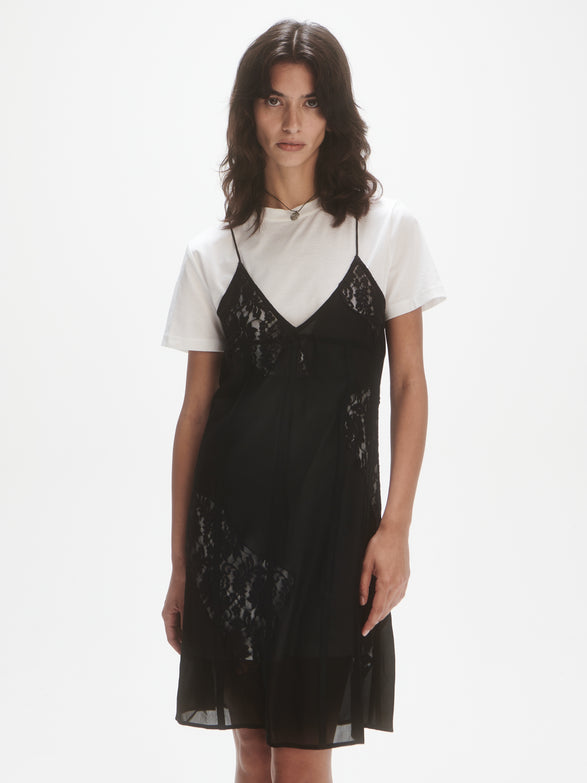 Two piece lace dress | noir lace